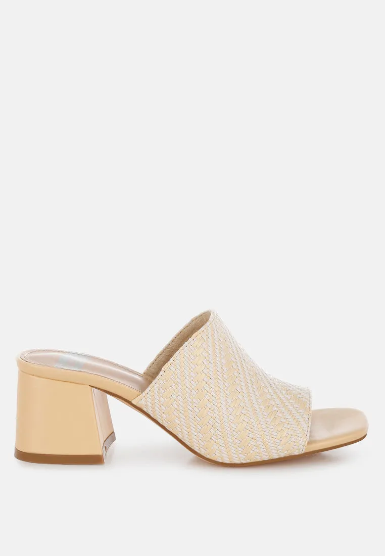 Morgana Woven Raffia Slip Ons