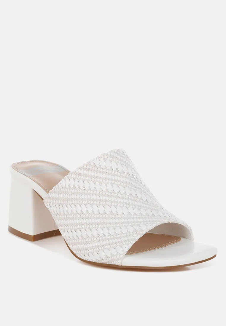 Morgana Woven Raffia Slip Ons