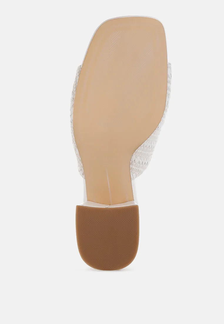 Morgana Woven Raffia Slip Ons