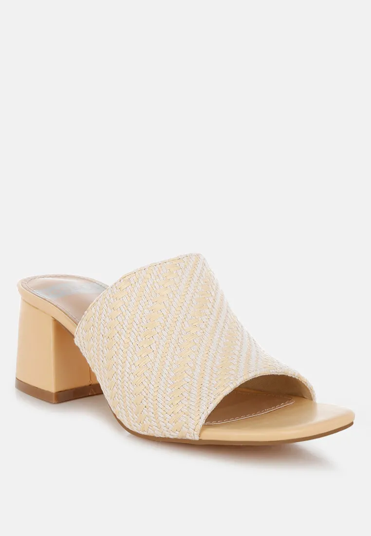 Morgana Woven Raffia Slip Ons