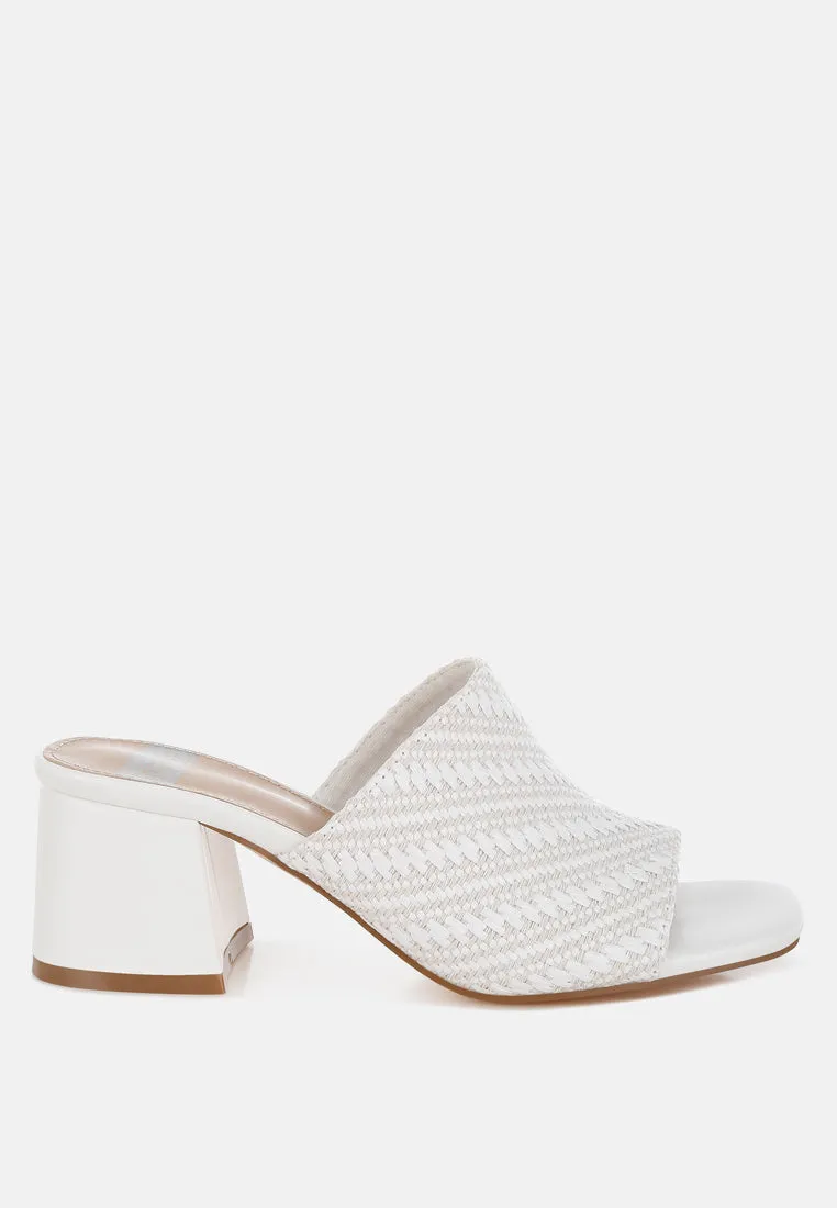 Morgana Woven Raffia Slip Ons