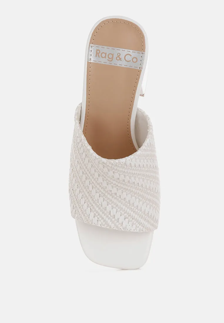 Morgana Woven Raffia Slip Ons