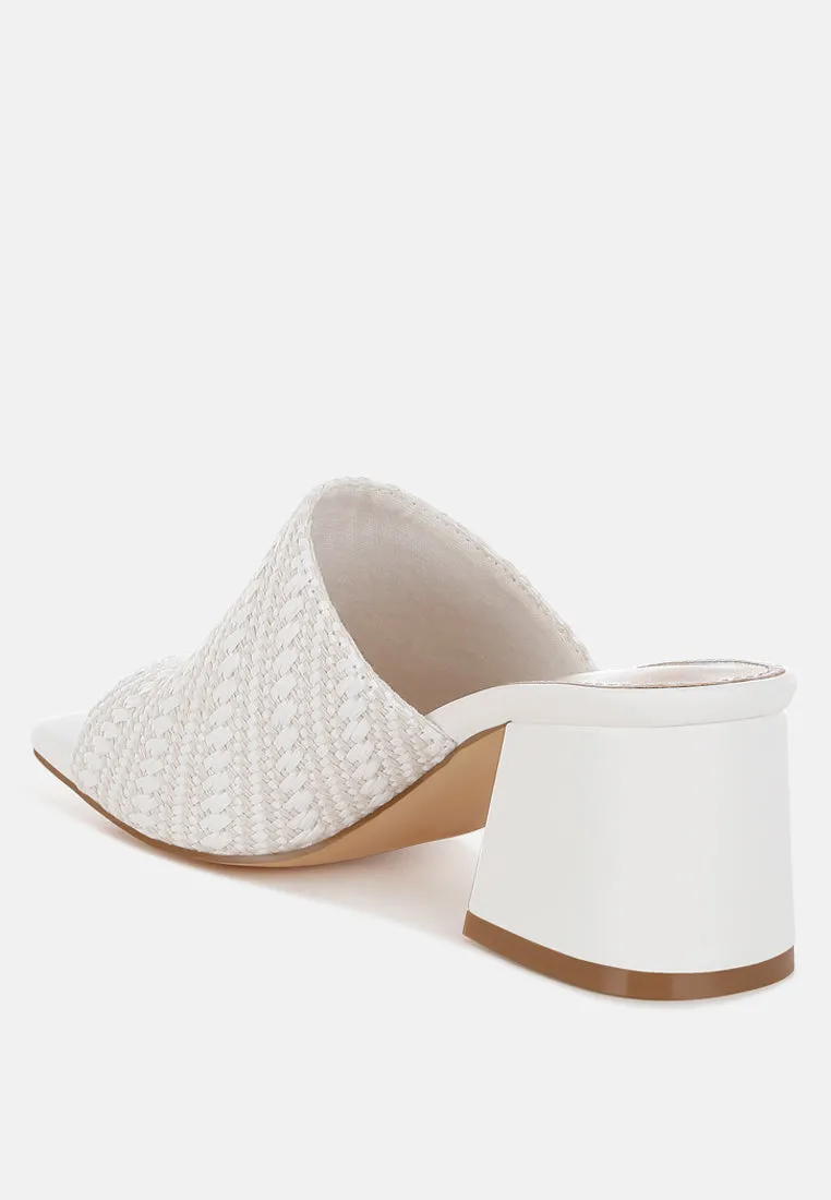Morgana Woven Raffia Slip Ons