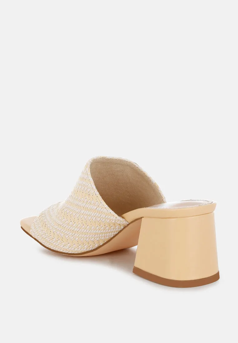 Morgana Woven Raffia Slip Ons