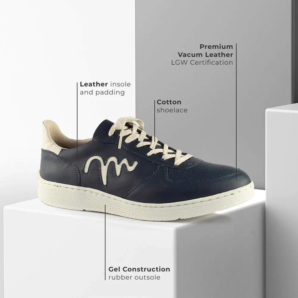 Movers by Sandro Moscoloni Mark Genuine Leather Men's Blue Sneakers