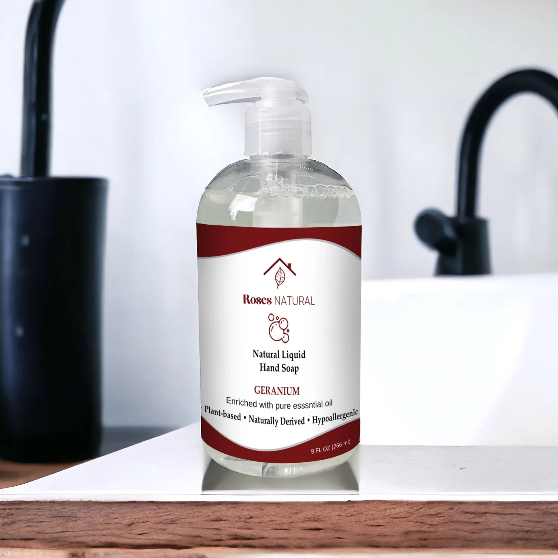 Natural Liquid Hand Soap - Geranium