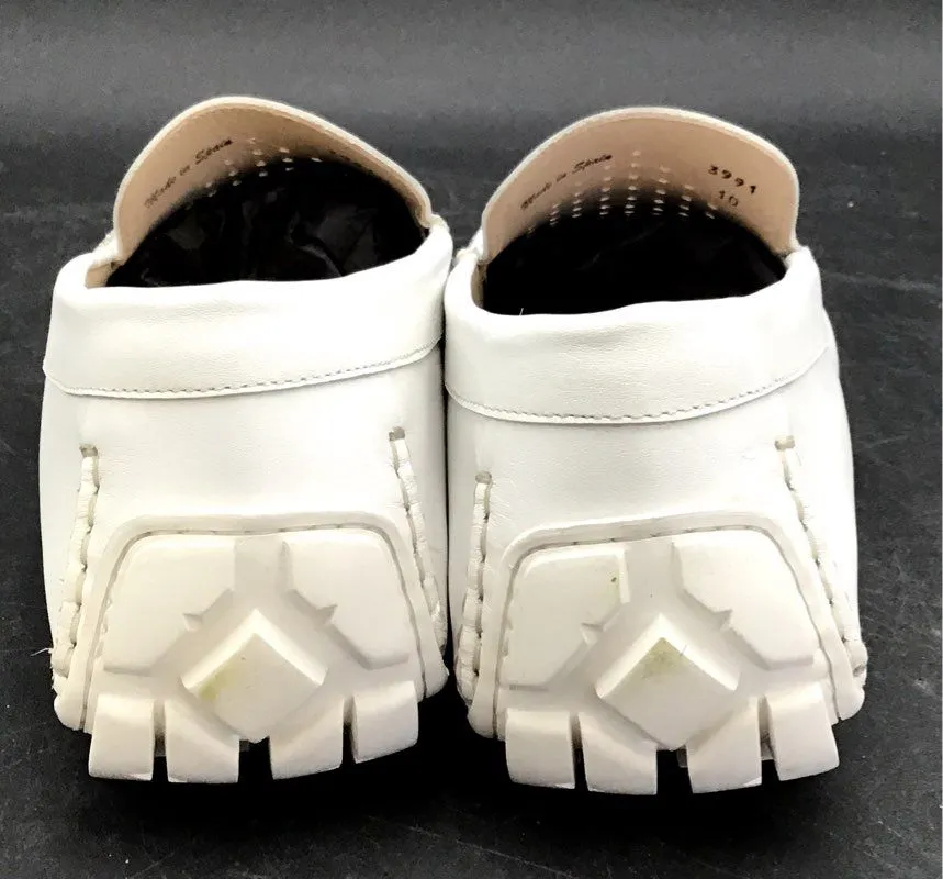 New Bacco Bucci Women's White Loafer Flats - Size 10