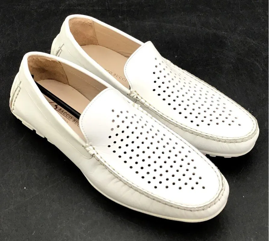 New Bacco Bucci Women's White Loafer Flats - Size 10