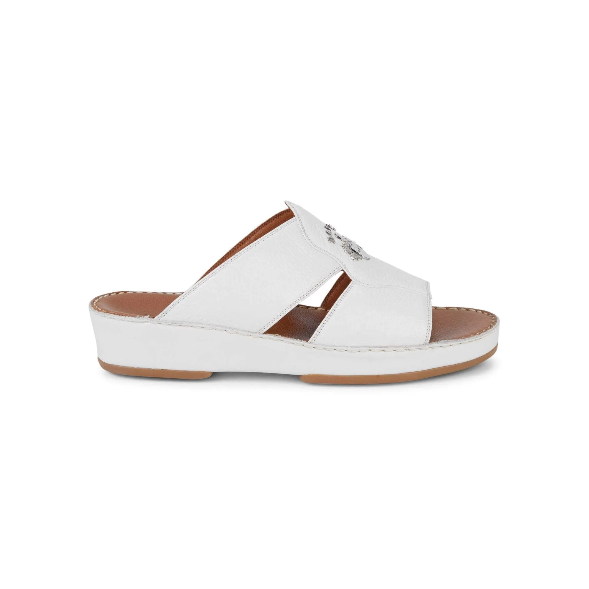 NEW Bally Hakman Men's 6211914 White Grained Leather Sandals US 9 MSRP $625