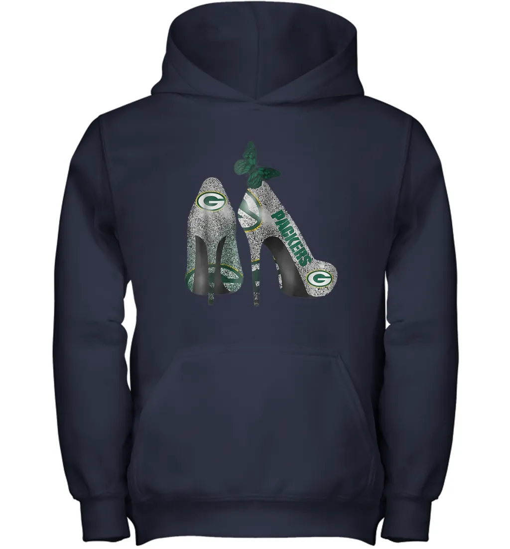 NFL Green Bay Packers Rhinestone High Heels Youth Hoodie