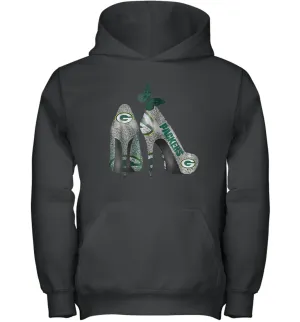 NFL Green Bay Packers Rhinestone High Heels Youth Hoodie