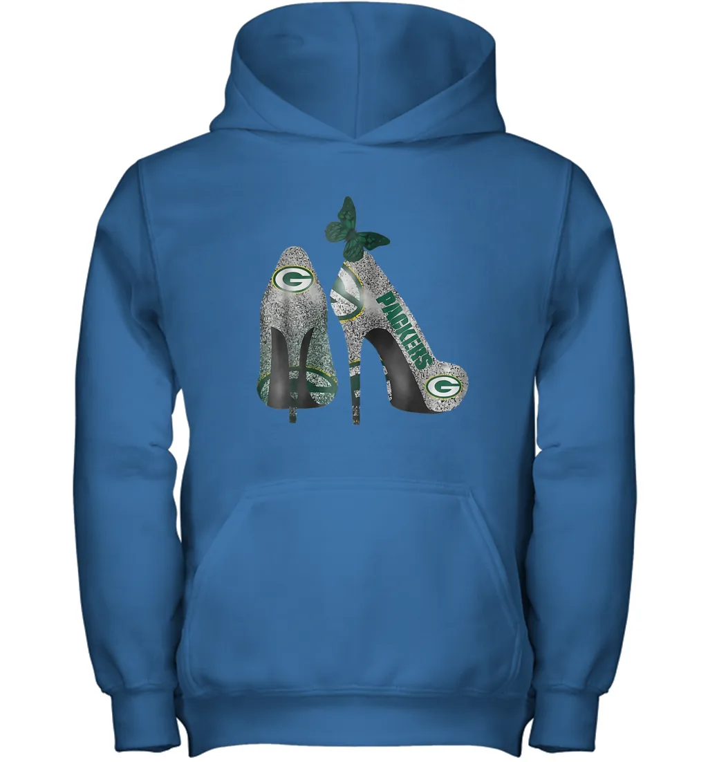 NFL Green Bay Packers Rhinestone High Heels Youth Hoodie