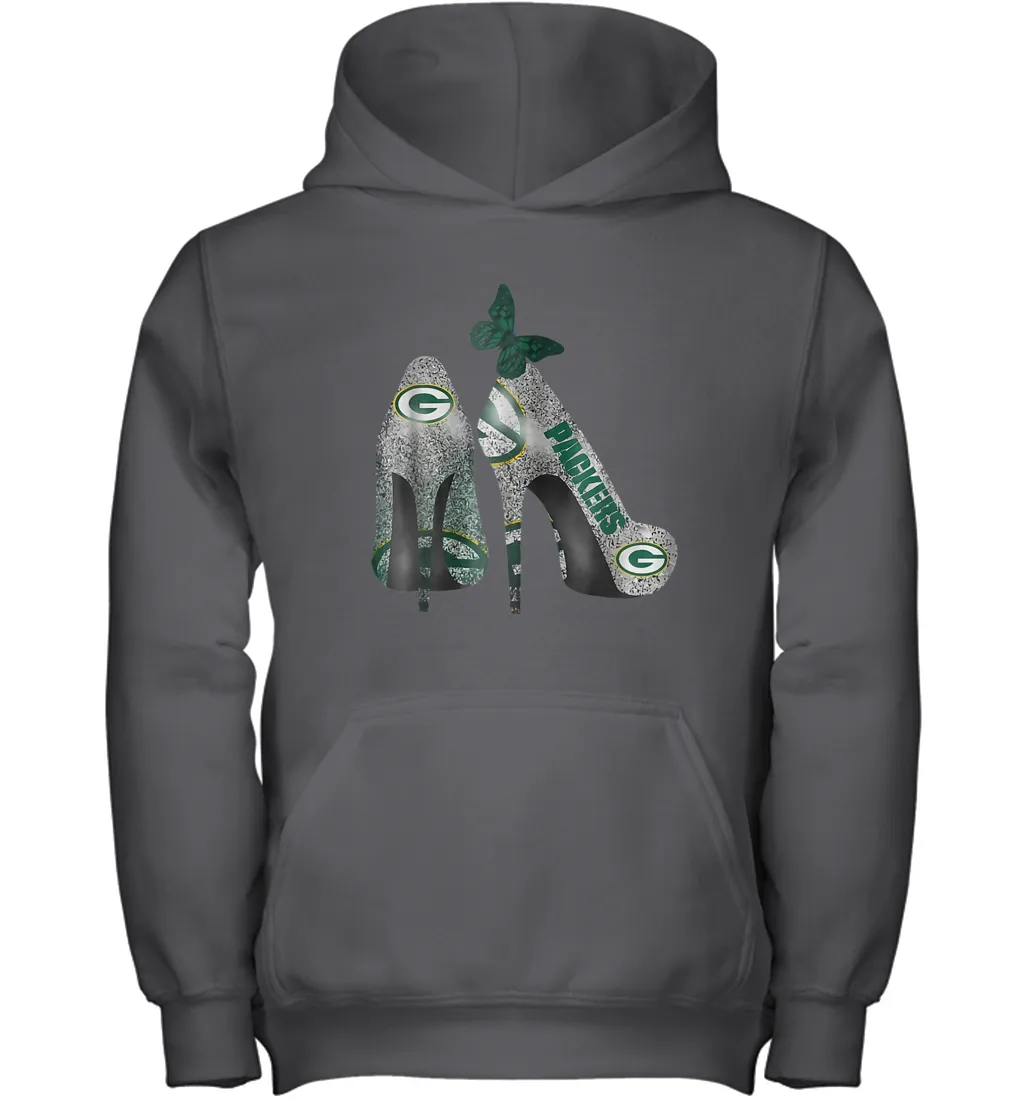 NFL Green Bay Packers Rhinestone High Heels Youth Hoodie