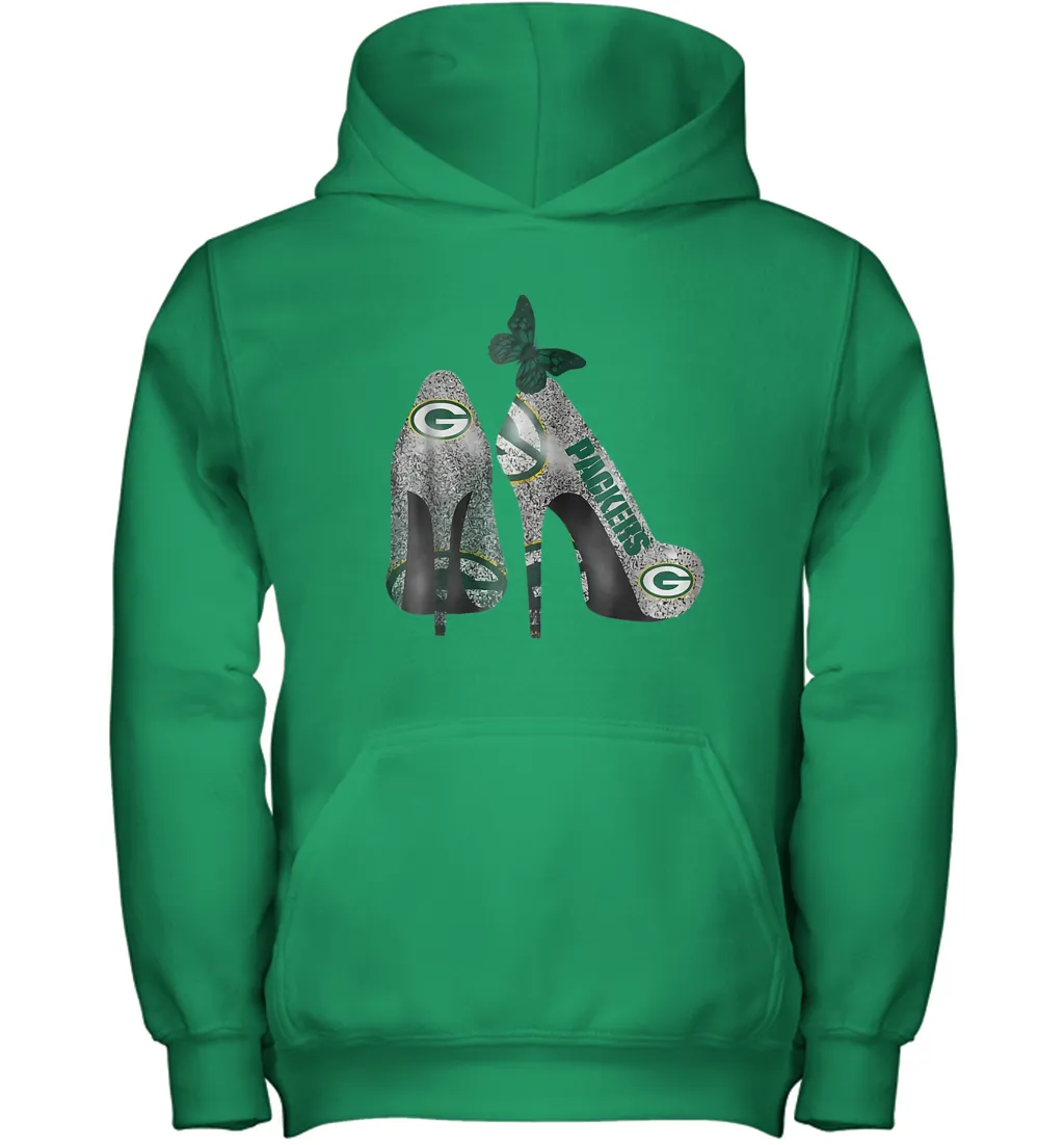 NFL Green Bay Packers Rhinestone High Heels Youth Hoodie
