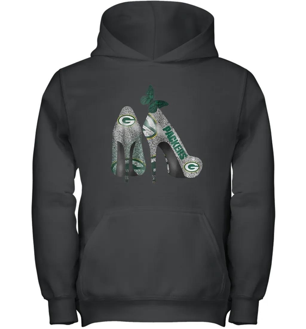 NFL Green Bay Packers Rhinestone High Heels Youth Hoodie