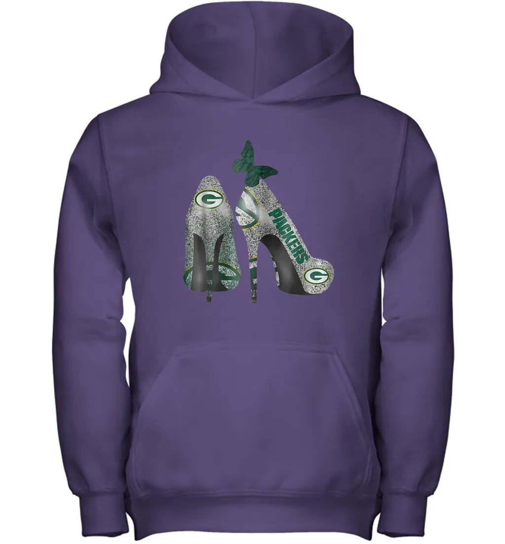 NFL Green Bay Packers Rhinestone High Heels Youth Hoodie