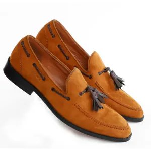 NICHE Suede Tan Tassel Loafer