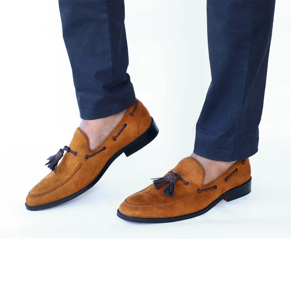 NICHE Suede Tan Tassel Loafer