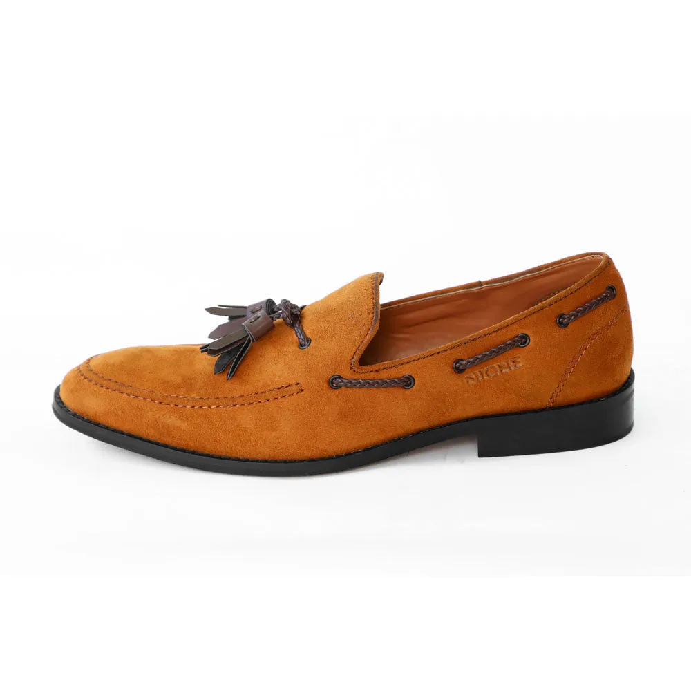 NICHE Suede Tan Tassel Loafer