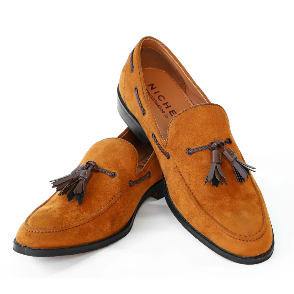 NICHE Suede Tan Tassel Loafer