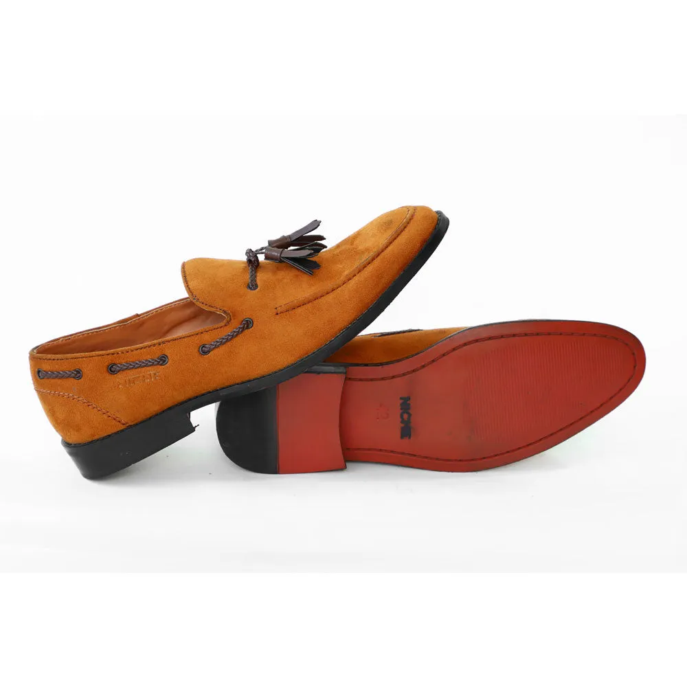NICHE Suede Tan Tassel Loafer