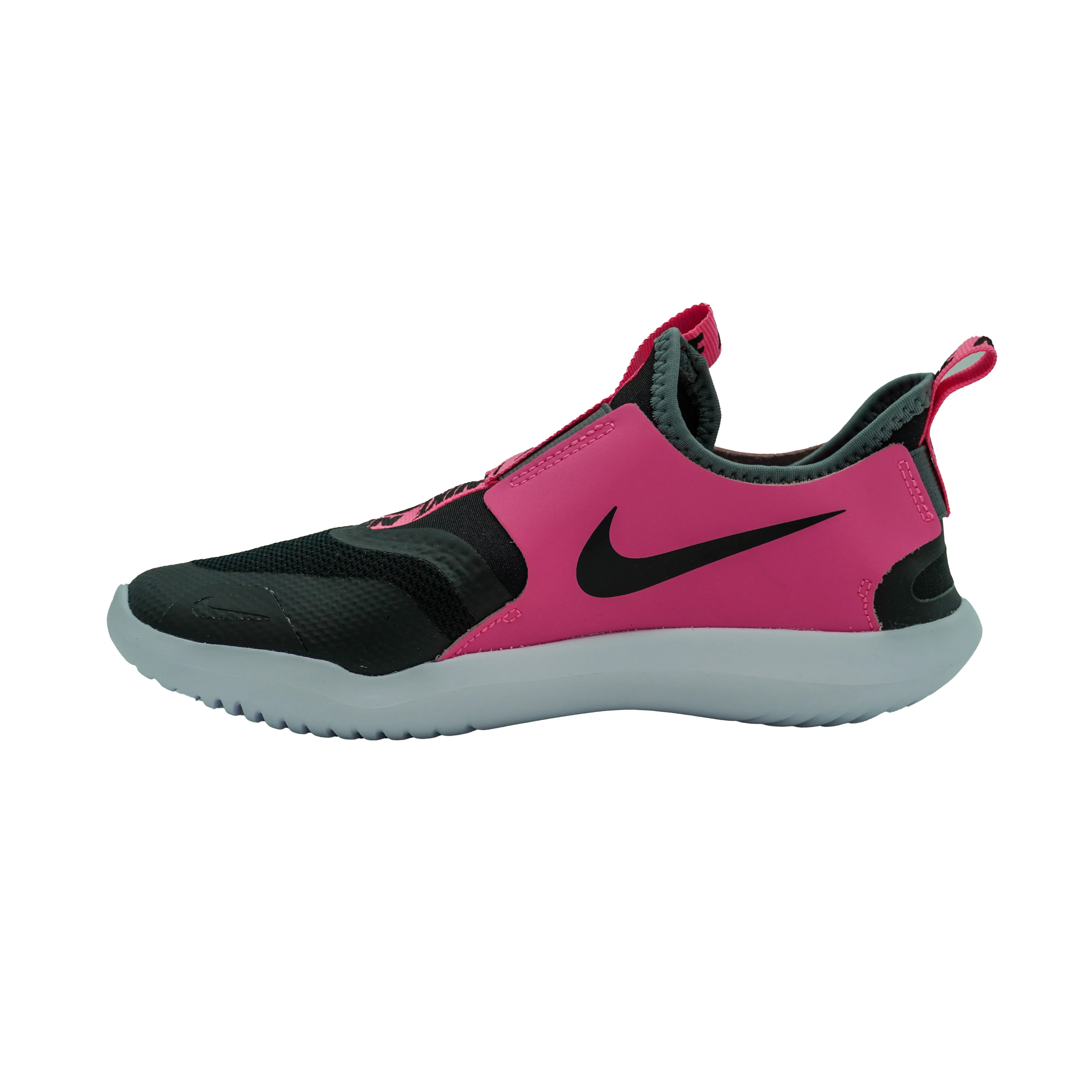 Nike Girl's Flex Runner Slip On Athletic Shoes Pink Black Size 11C