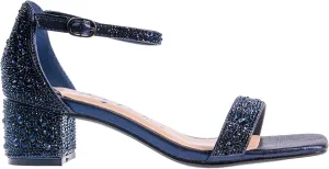 Ninety Union Lady Couture Dazzle 2 Inch Mid Block Heel Rhinestone Sandal