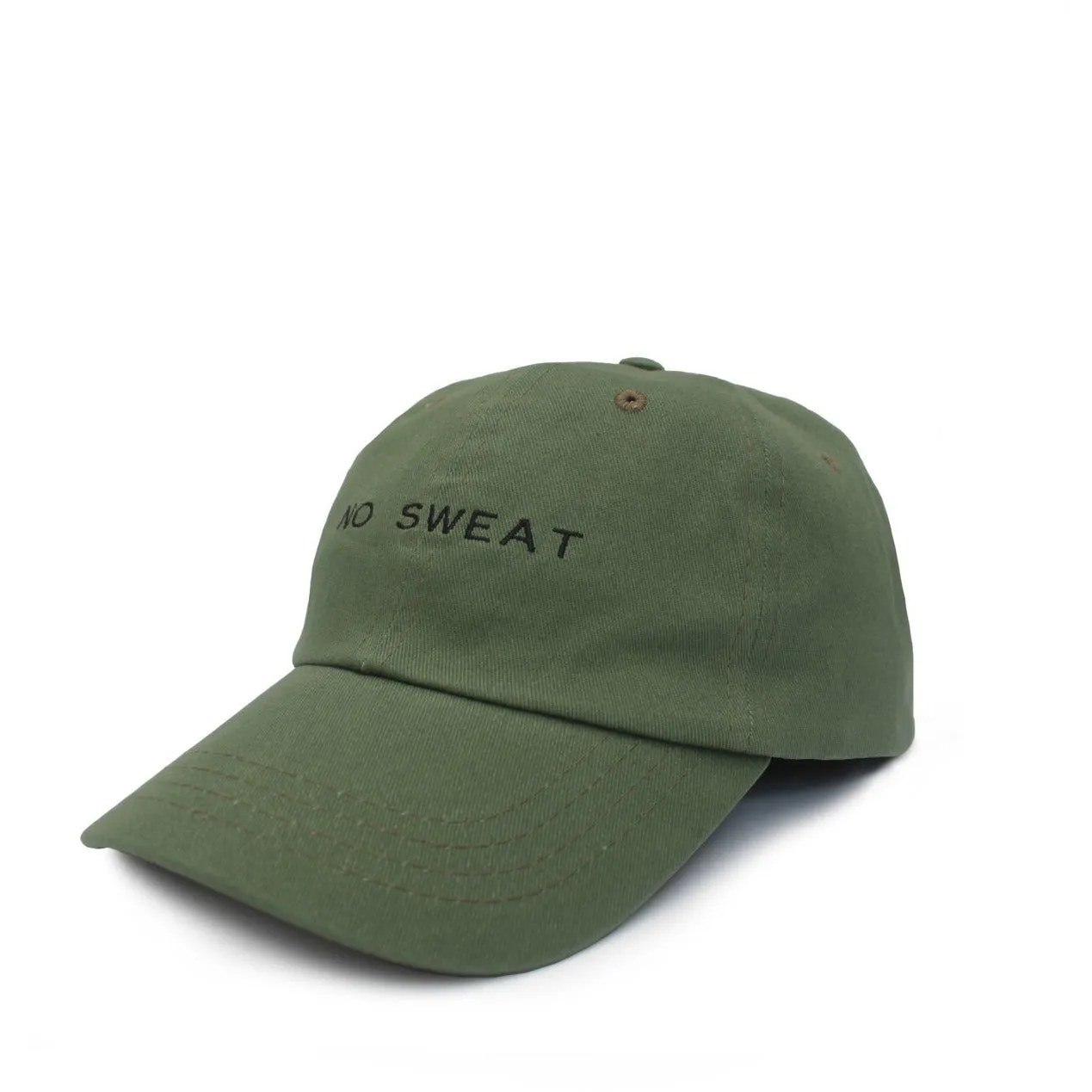 'NO SWEAT' Dad Hat (Green Olive)