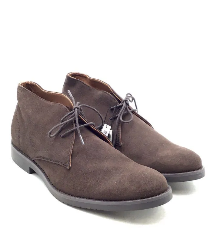 NWT Banana Republic Men's 712414 Brown Leather Almond Toe Chukka Boots - Size 11