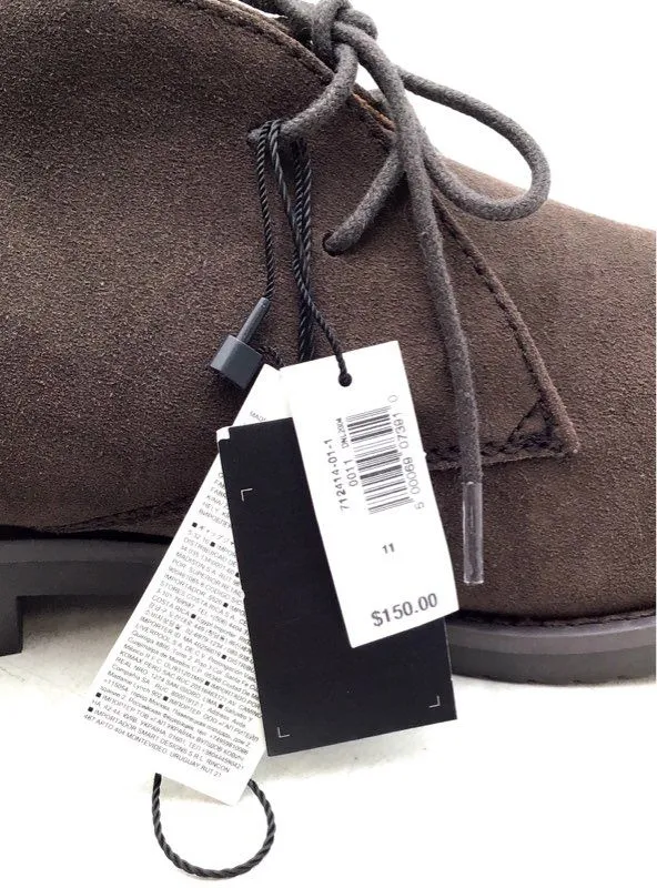 NWT Banana Republic Men's 712414 Brown Leather Almond Toe Chukka Boots - Size 11