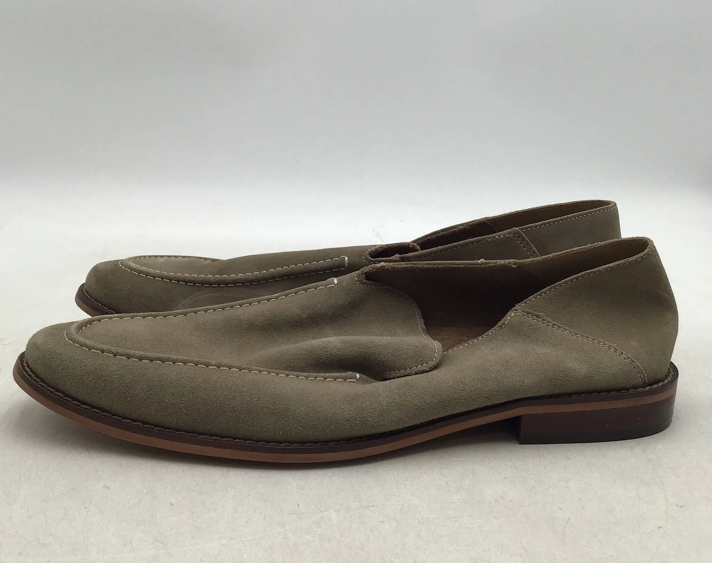 NWT Stafford Men's Gray Leather Casual Loafers - Size 12M