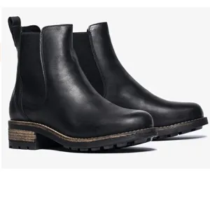 Oak & Hyde Womens Bridge Chelsea Leather Ankle Boots - Black