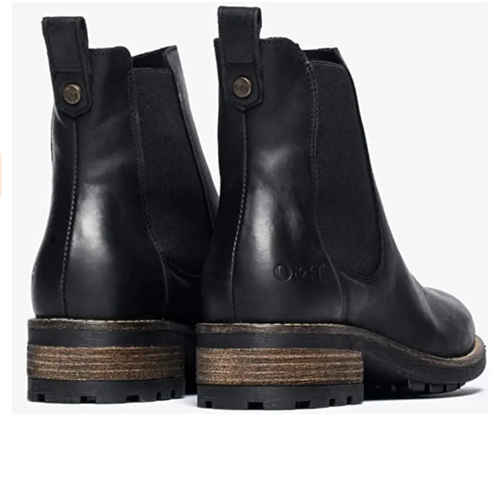 Oak & Hyde Womens Bridge Chelsea Leather Ankle Boots - Black