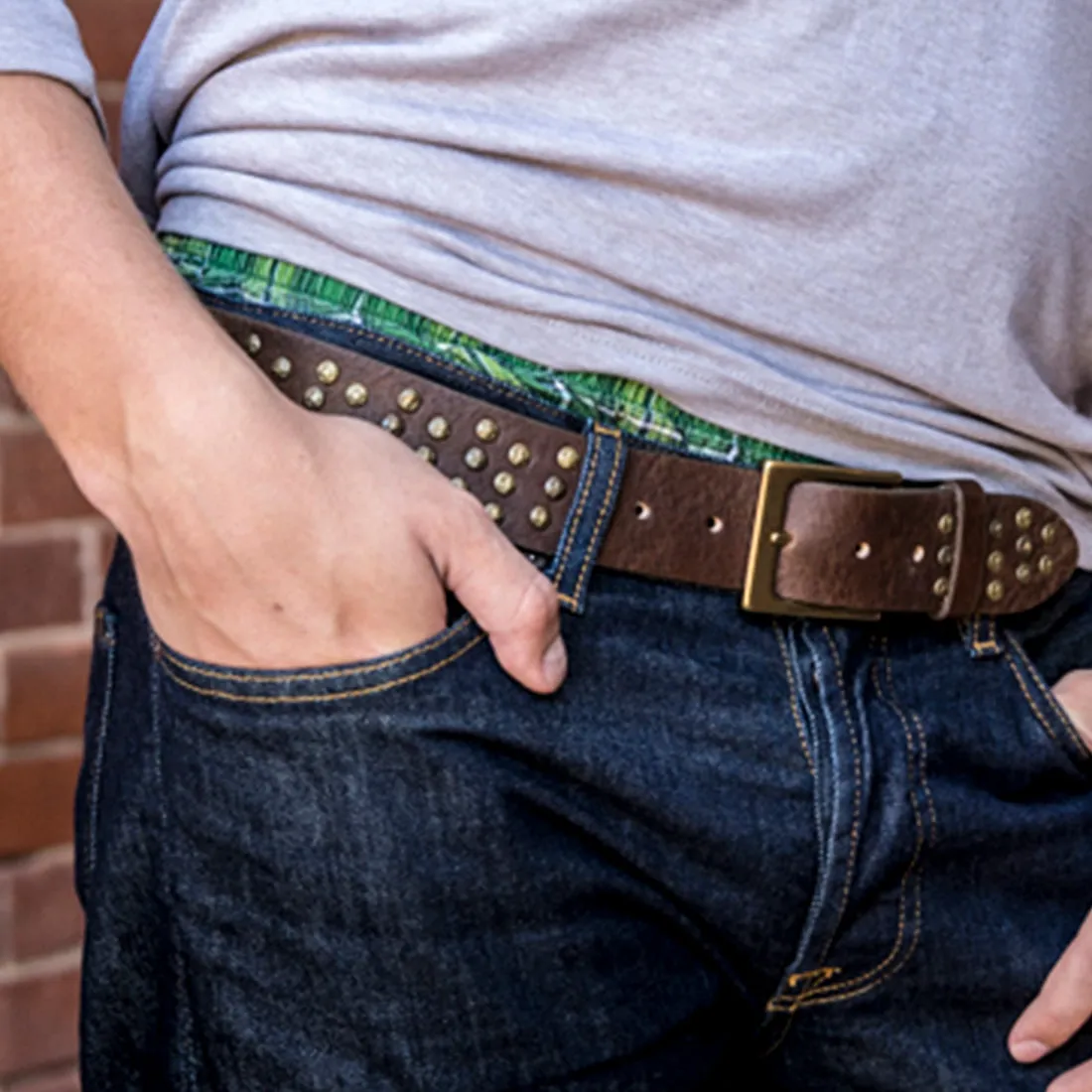On-Sale Coperto Curved Handmade Leather Belt