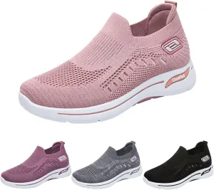 Orthopedic Shoes for Women Casual Walking Slip on Flat Walking Canvas Slip On Sneakers Running Shoes Slip On Shoes