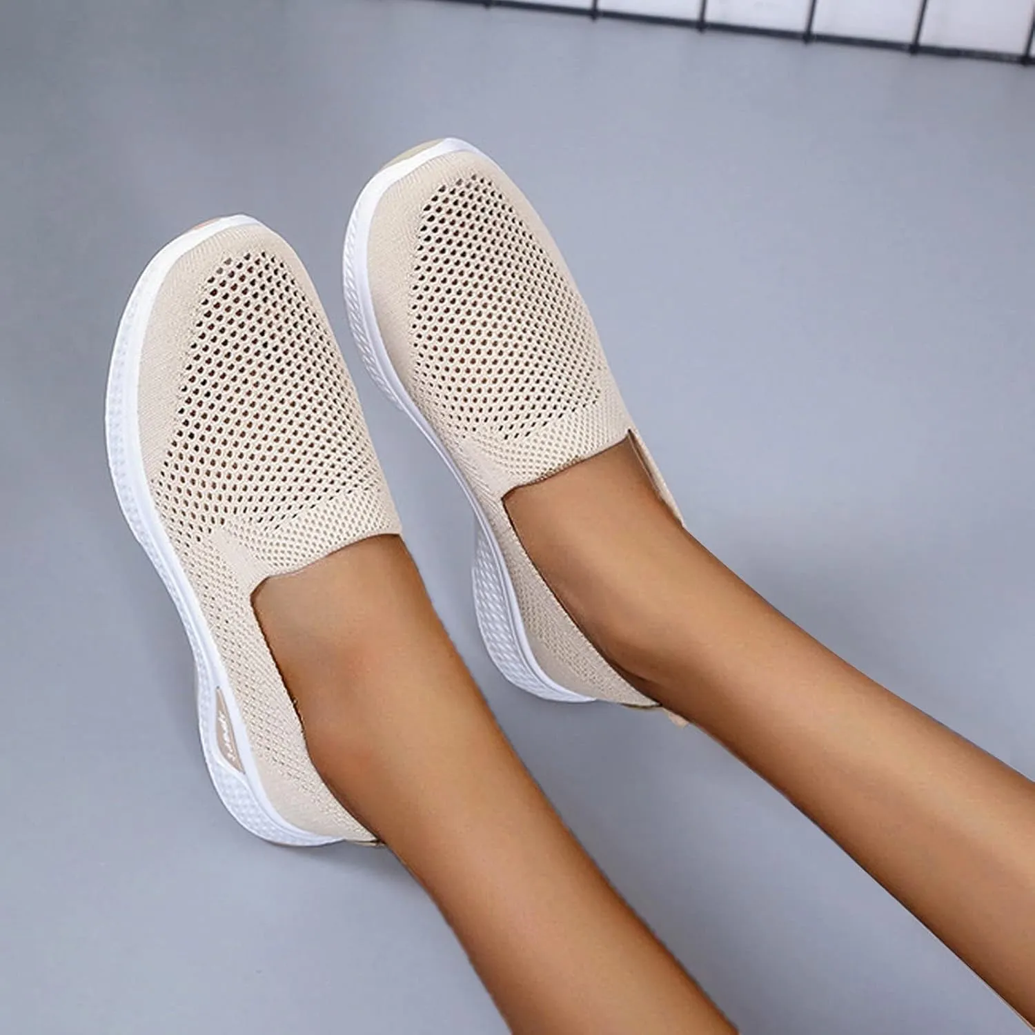 Orthopedic Shoes for Women Casual Walking Slip on Flat Walking Canvas Slip On Sneakers Running Shoes Slip On Shoes
