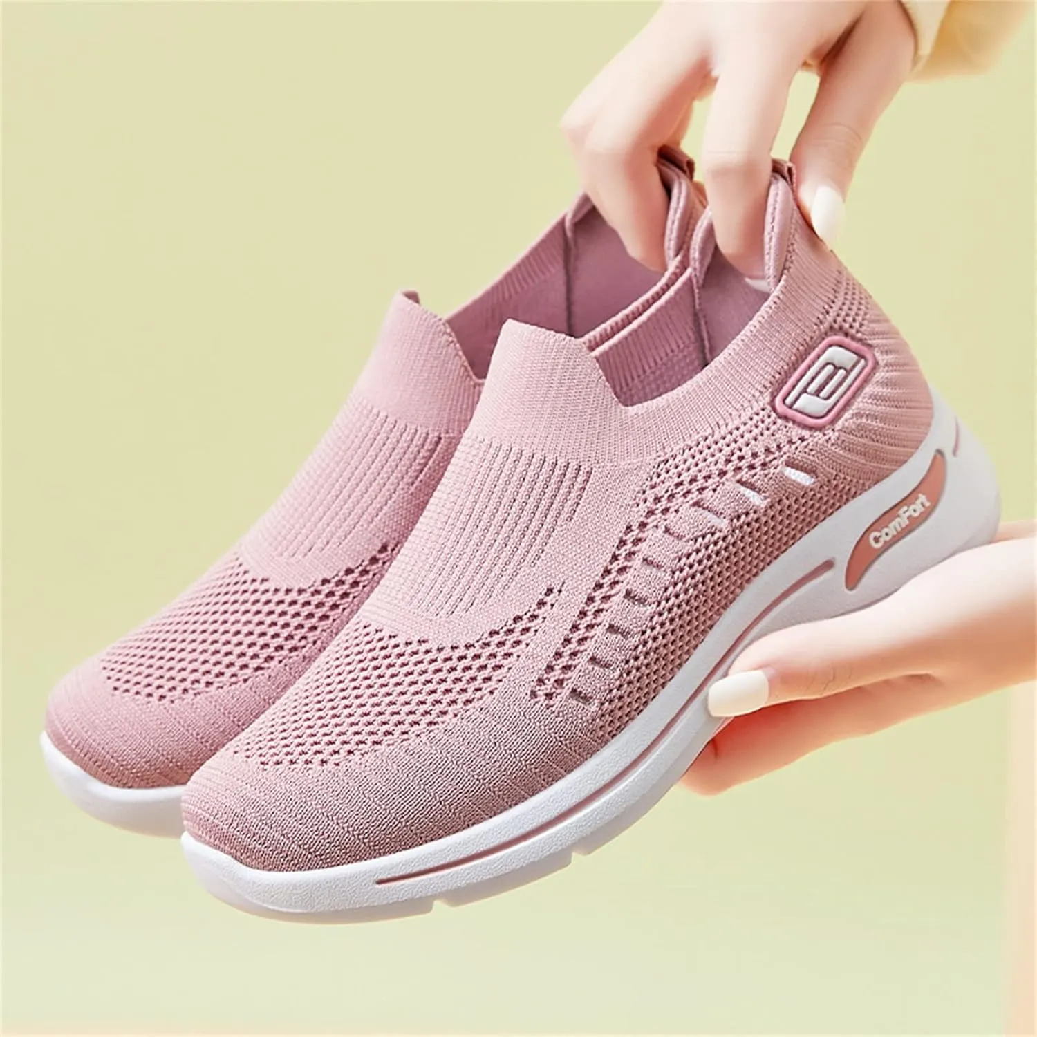 Orthopedic Shoes for Women Casual Walking Slip on Flat Walking Canvas Slip On Sneakers Running Shoes Slip On Shoes