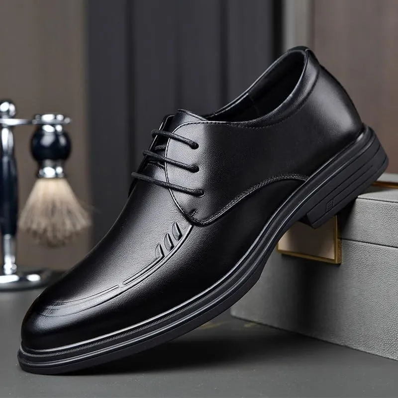 Oxford Shoes for Men Formal Brogue Wingtip Men Shoes Genuine Leather Comfortable Business Casual Shoes for Men