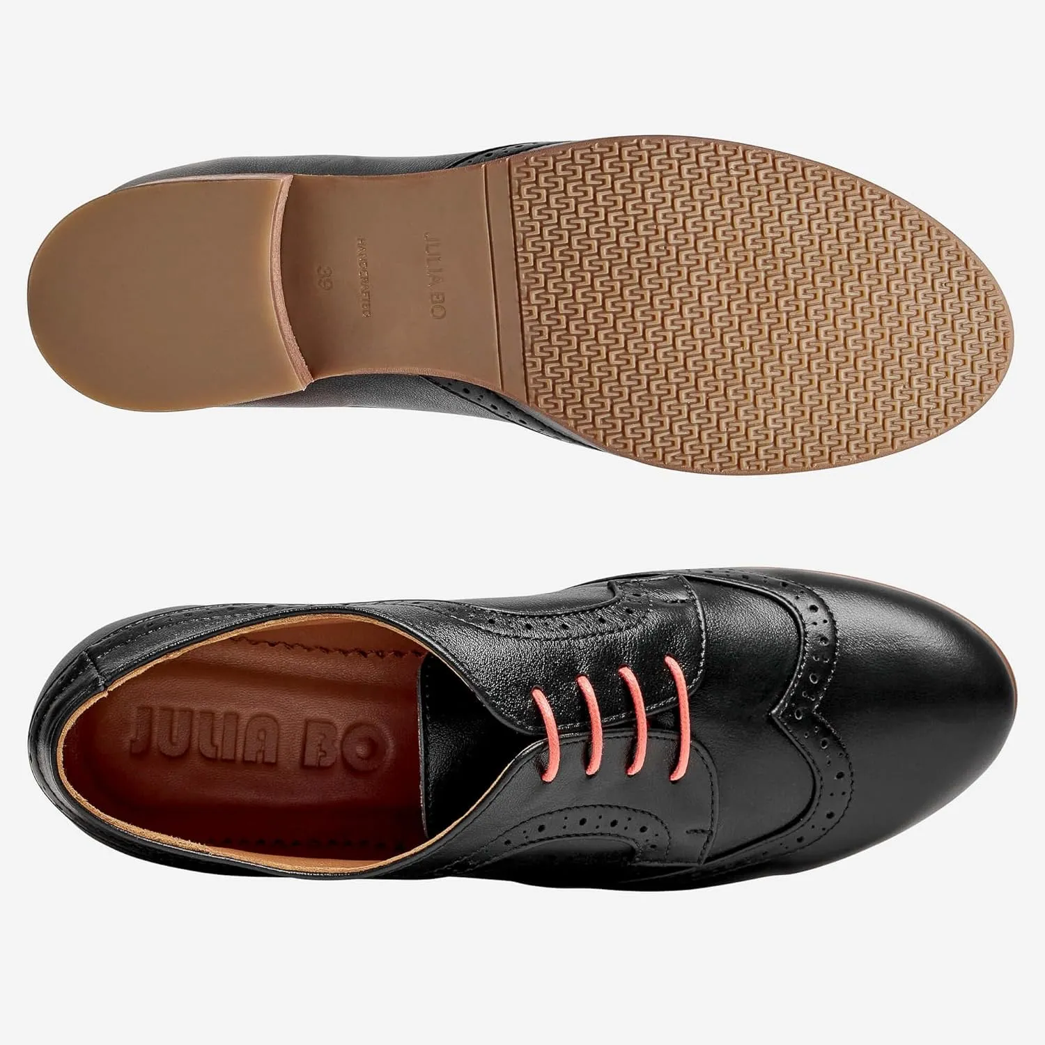 Oxford Shoes for Women - Premium Leather Comfortable Business Casual & Office Shoes  1 Heel - Consciously Handcrafted in Europe
