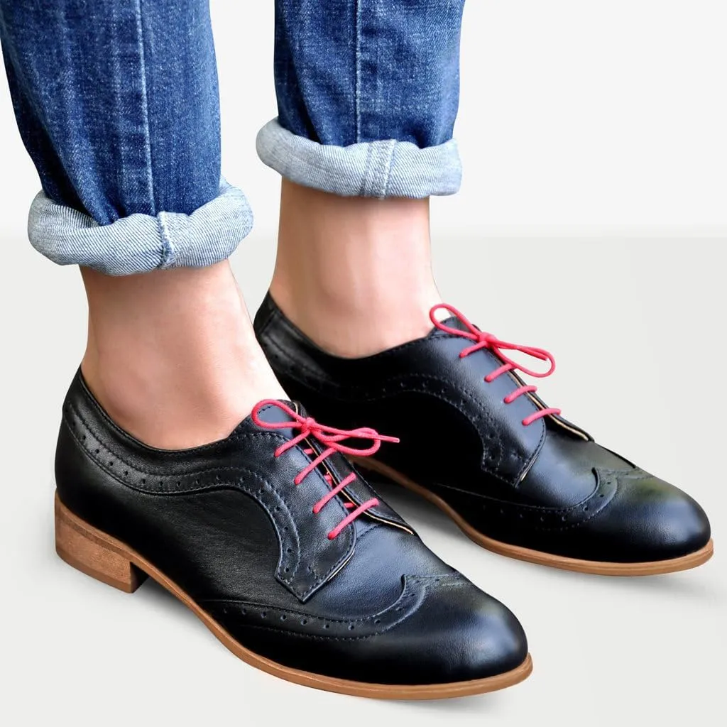 Oxford Shoes for Women - Premium Leather Comfortable Business Casual & Office Shoes  1 Heel - Consciously Handcrafted in Europe