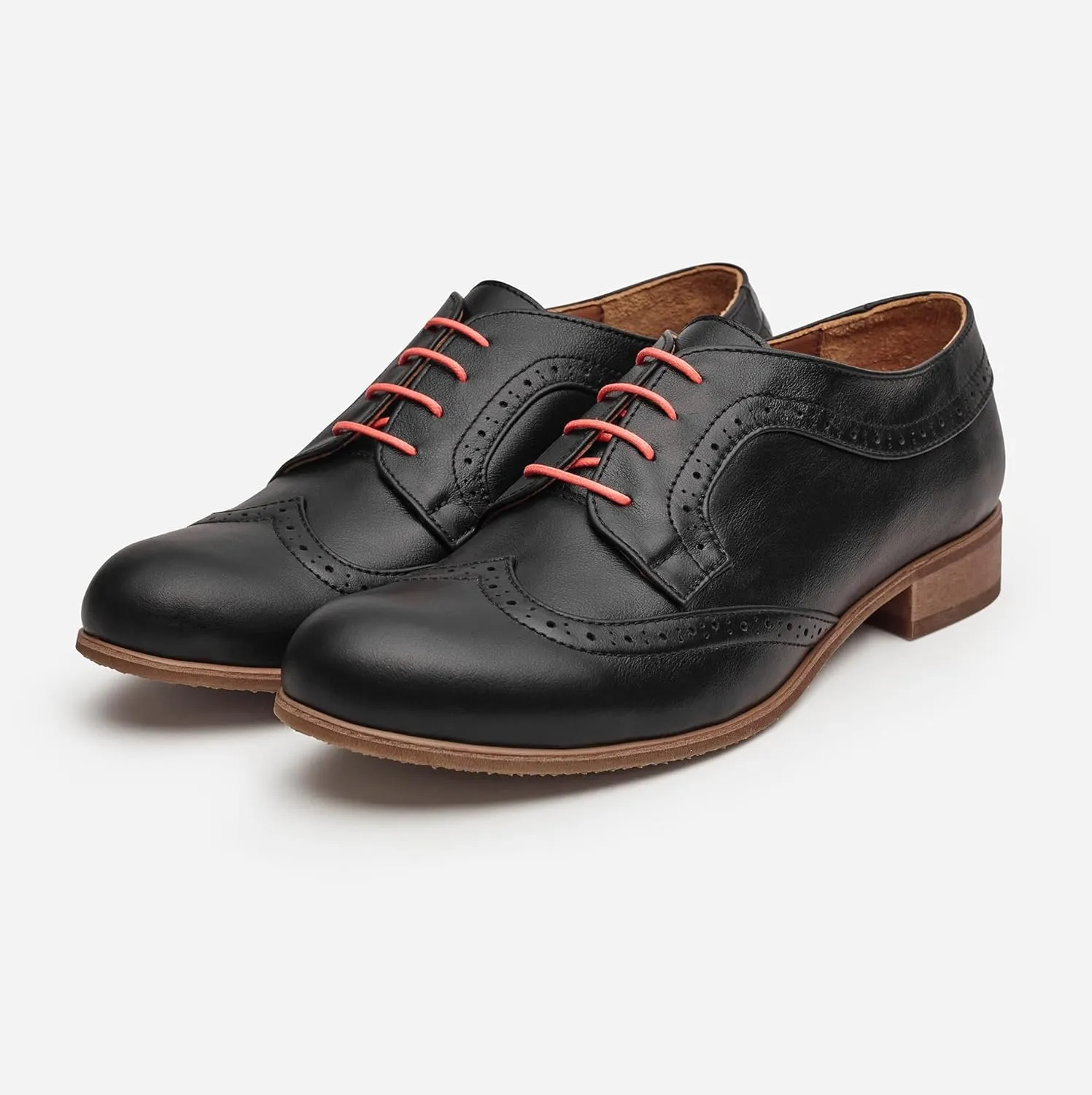 Oxford Shoes for Women - Premium Leather Comfortable Business Casual & Office Shoes  1 Heel - Consciously Handcrafted in Europe
