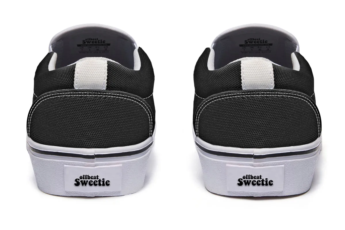 Paint It Black Slip Ons
