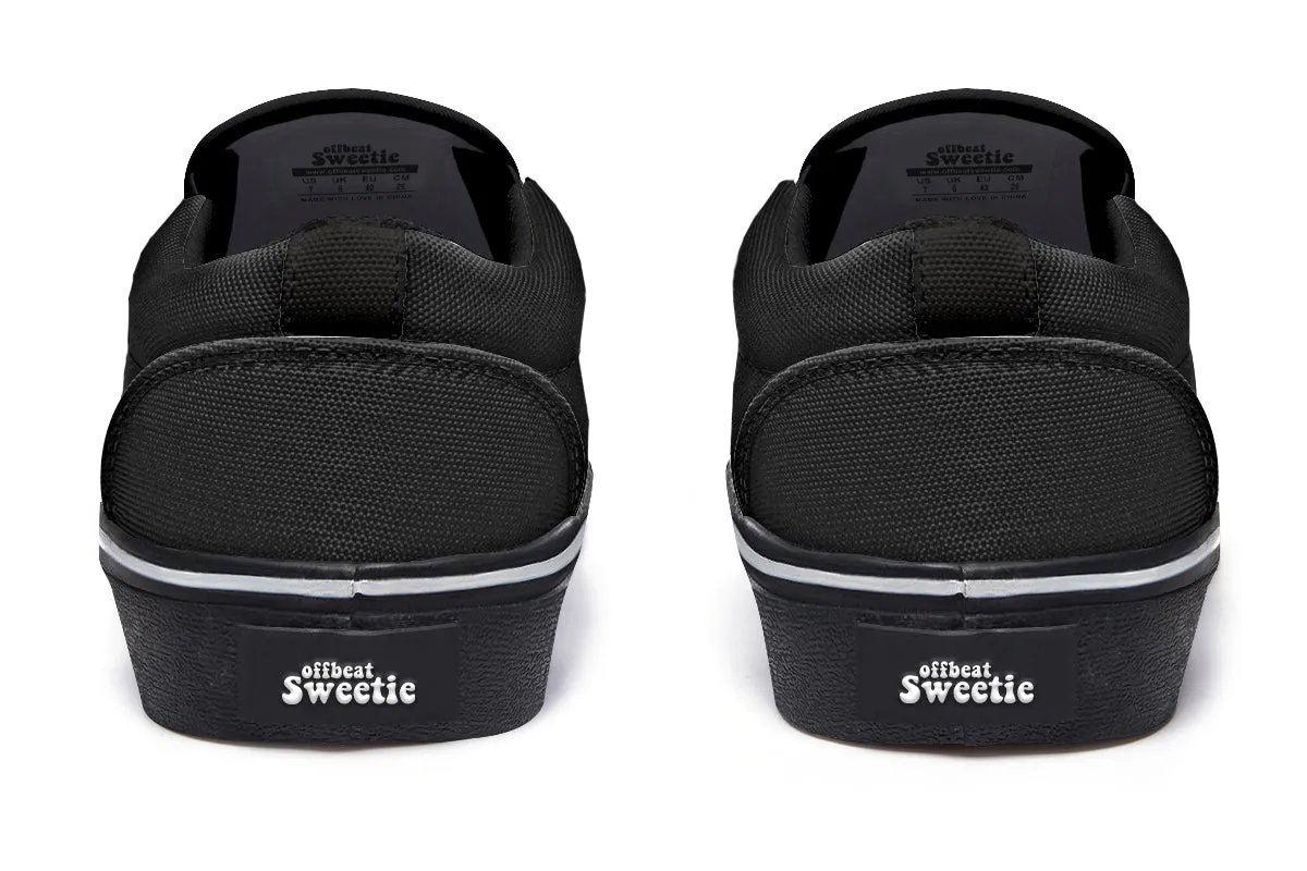 Paint It Black Slip Ons
