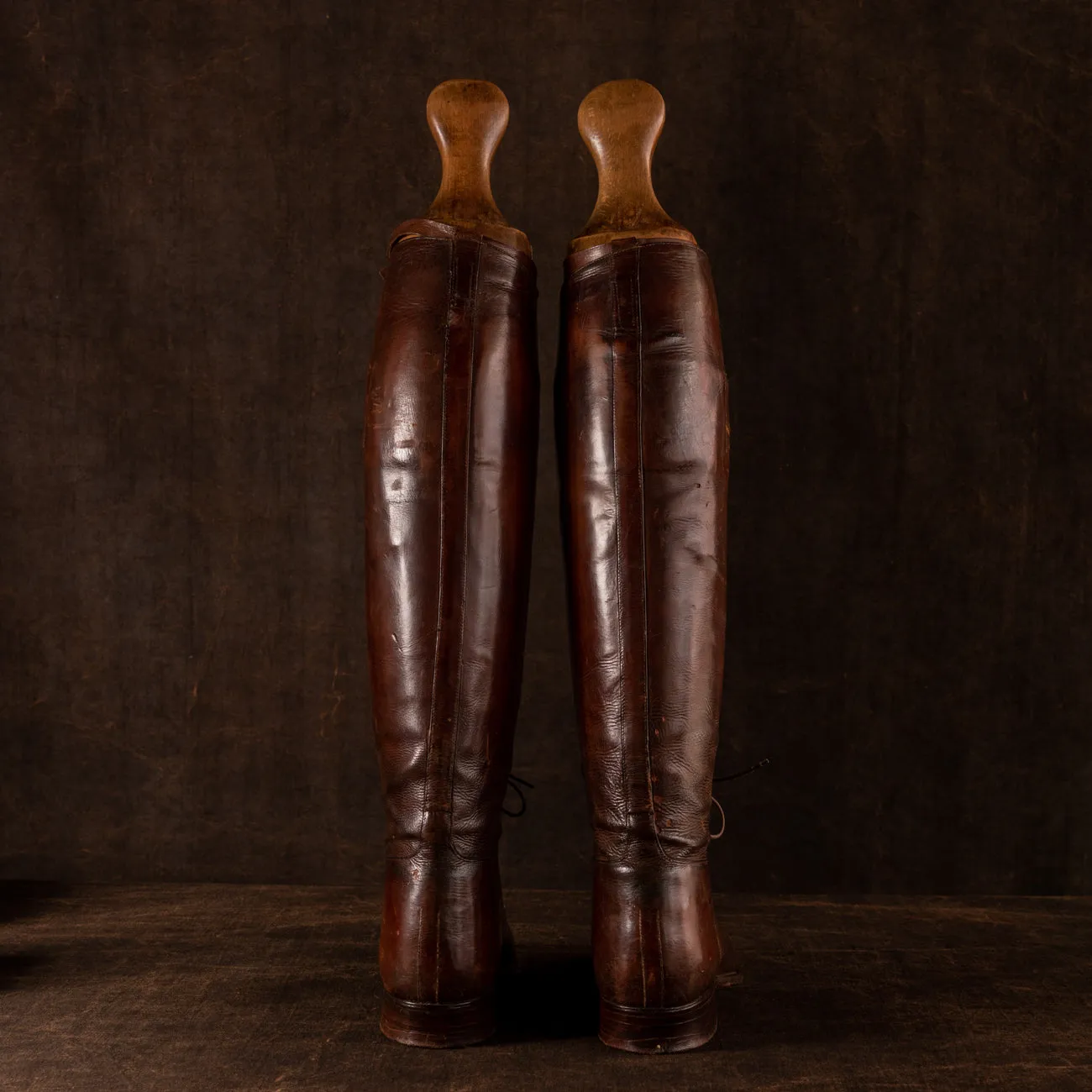 Pair of Leather Polo Boots on Original Trees