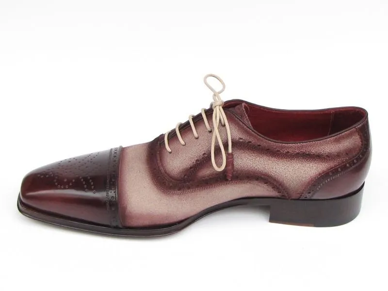Paul Parkman Captoe Oxfords - Bordeaux / Beige