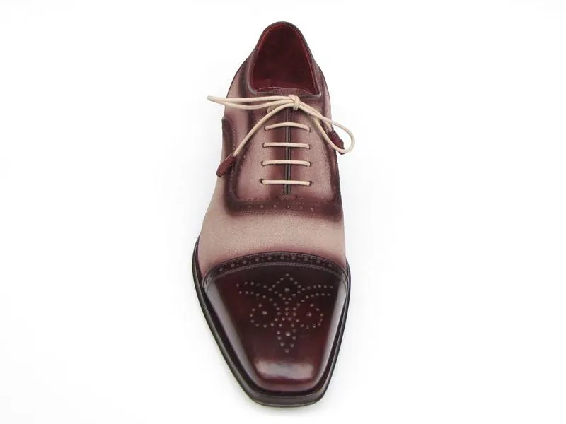 Paul Parkman Captoe Oxfords - Bordeaux / Beige