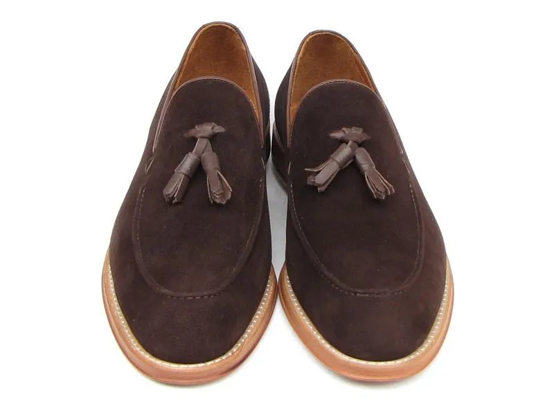 Paul Parkman Men's Suede Tassel Loafer - Brown