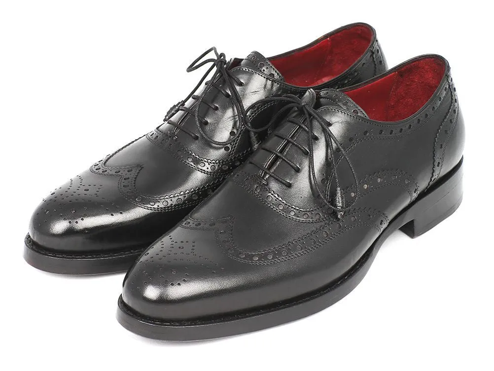 Paul Parkman Men's Wingtip Oxford Goodyear Welted Black