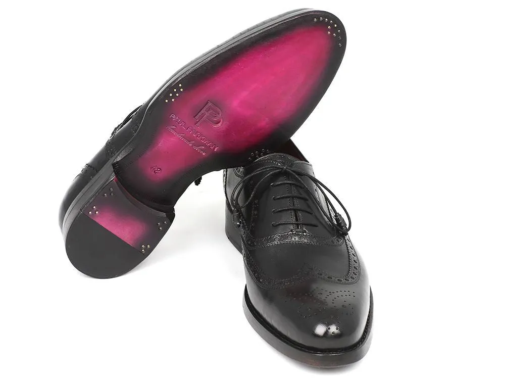 Paul Parkman Men's Wingtip Oxford Goodyear Welted Black