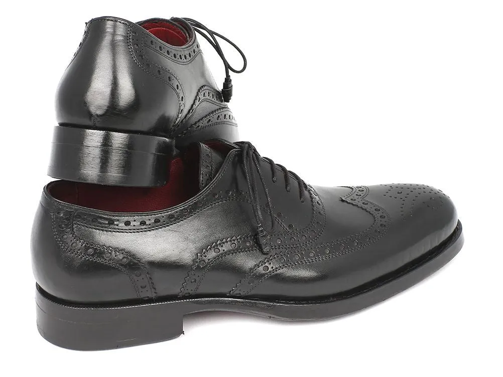 Paul Parkman Men's Wingtip Oxford Goodyear Welted Black